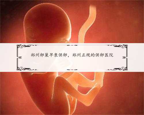 郑州卵巢早衰供卵，郑州正规的供卵医院