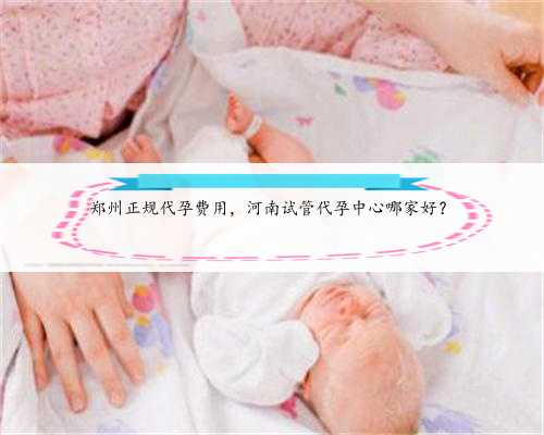 郑州正规代孕费用，河南试管代孕中心哪家好？